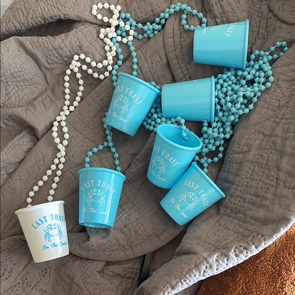 Blue and White Party Shot Glasses Set